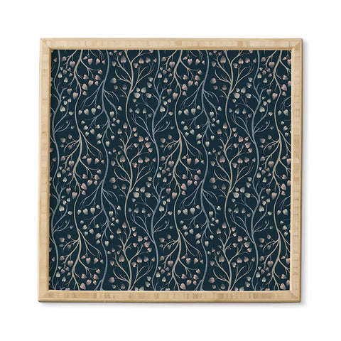 Pimlada Phuapradit Ficus Tree in navy blue Framed Wall Art