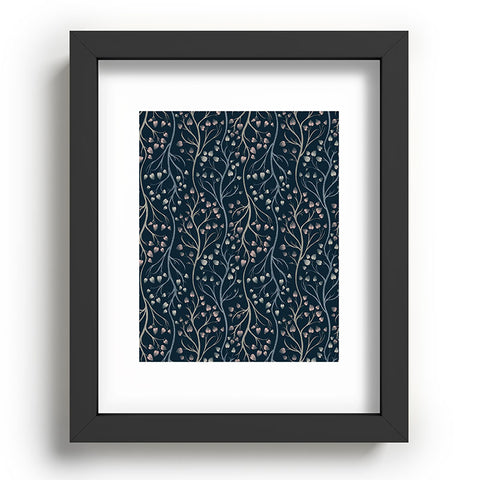 Pimlada Phuapradit Ficus Tree in navy blue Recessed Framing Rectangle