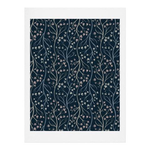 Pimlada Phuapradit Ficus Tree in navy blue Art Print