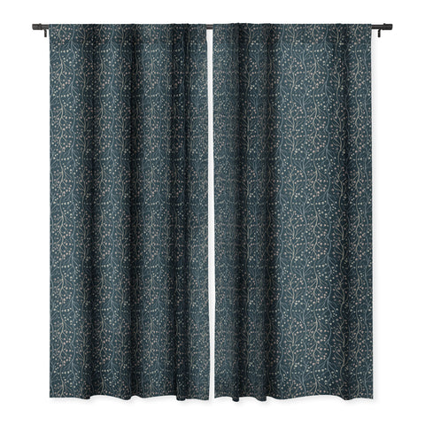 Pimlada Phuapradit Ficus Tree in navy blue Blackout Window Curtain