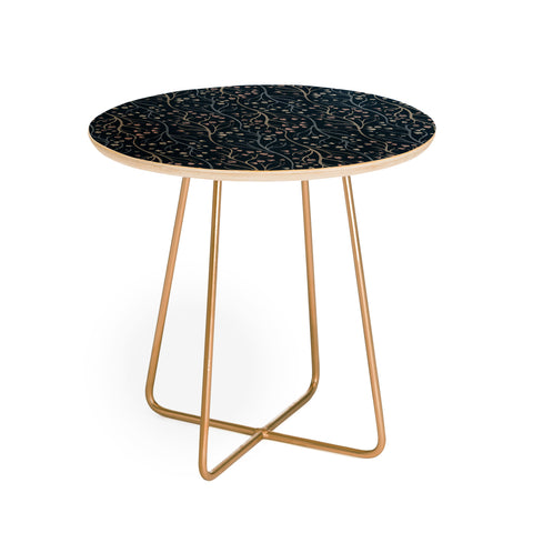 Pimlada Phuapradit Ficus Tree in navy blue Round Side Table