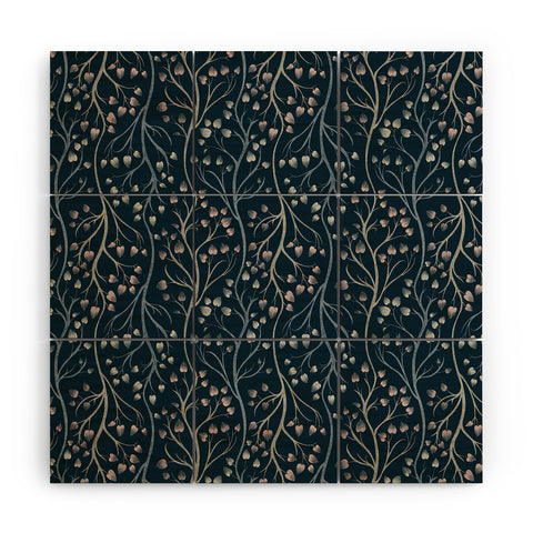 Pimlada Phuapradit Ficus Tree in navy blue Wood Wall Mural