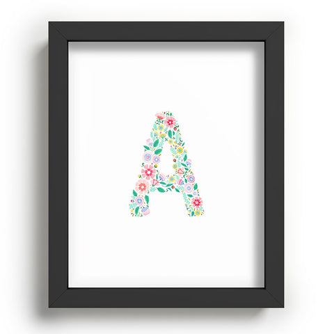 Pimlada Phuapradit Floral Alphabet A Recessed Framing Rectangle