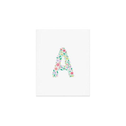 Pimlada Phuapradit Floral Alphabet A Art Print