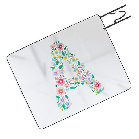 Pimlada Phuapradit Floral Alphabet A Picnic Blanket
