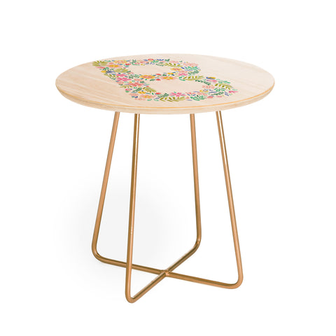 Pimlada Phuapradit Floral Alphabet B Round Side Table