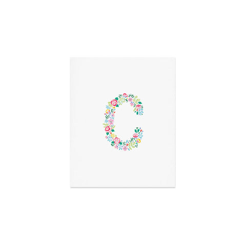 Pimlada Phuapradit Floral Alphabet C Art Print
