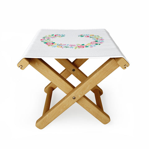 Pimlada Phuapradit Floral Alphabet C Folding Stool