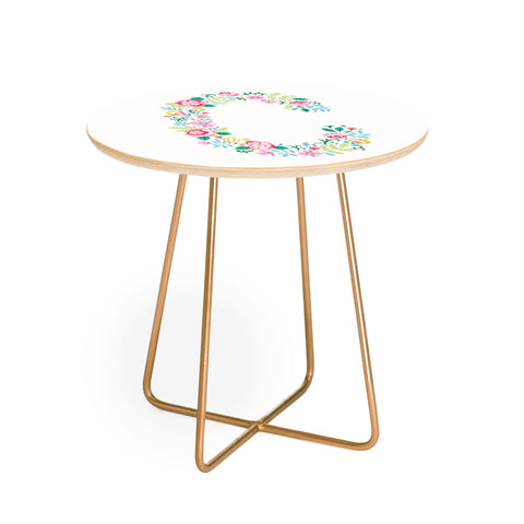 Pimlada Phuapradit Floral Alphabet C Round Side Table
