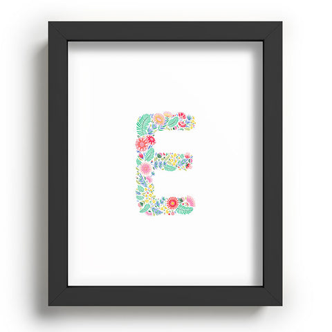 Pimlada Phuapradit Floral Alphabet E Recessed Framing Rectangle