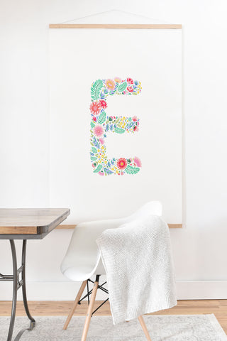 Pimlada Phuapradit Floral Alphabet E Art Print And Hanger