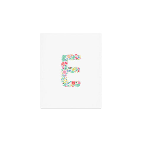 Pimlada Phuapradit Floral Alphabet E Art Print