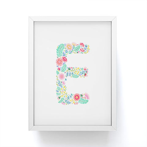 Pimlada Phuapradit Floral Alphabet E Framed Mini Art Print