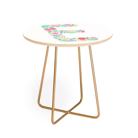 Pimlada Phuapradit Floral Alphabet E Round Side Table
