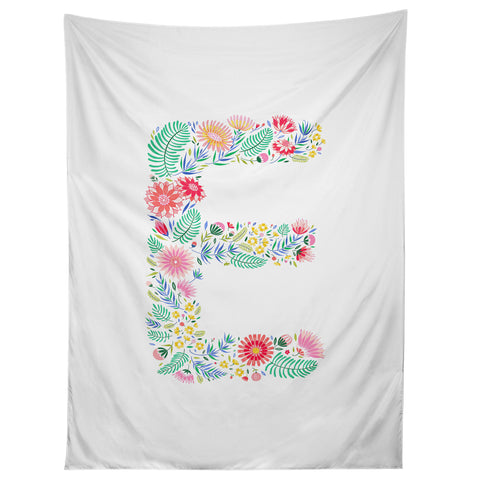 Pimlada Phuapradit Floral Alphabet E Tapestry