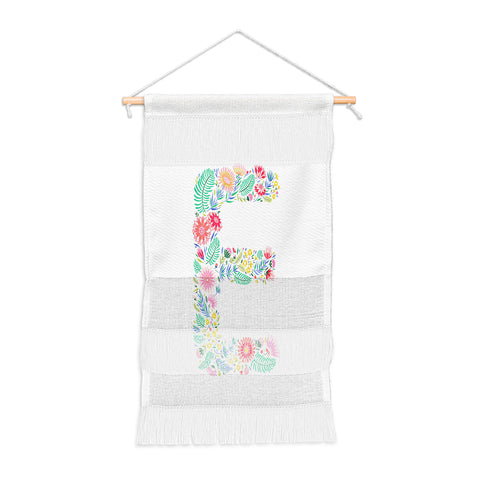 Pimlada Phuapradit Floral Alphabet E Wall Hanging Portrait