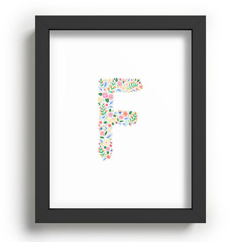 Pimlada Phuapradit Floral Alphabet F Recessed Framing Rectangle