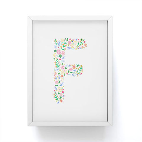 Pimlada Phuapradit Floral Alphabet F Framed Mini Art Print