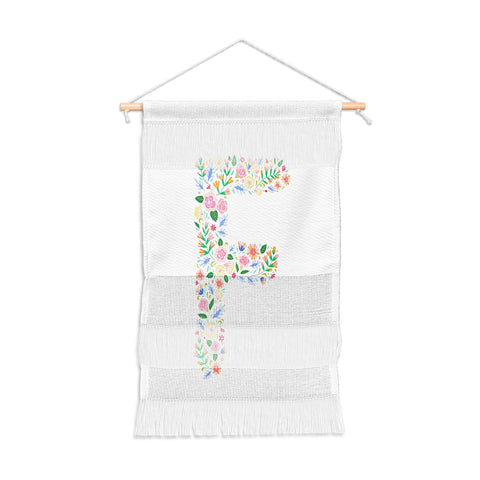 Pimlada Phuapradit Floral Alphabet F Wall Hanging Portrait