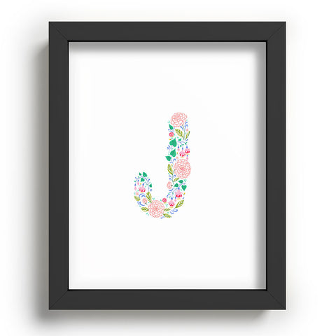Pimlada Phuapradit Floral Alphabet J Recessed Framing Rectangle