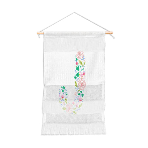 Pimlada Phuapradit Floral Alphabet J Wall Hanging Portrait