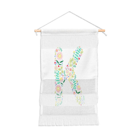 Pimlada Phuapradit Floral Alphabet K Wall Hanging Portrait
