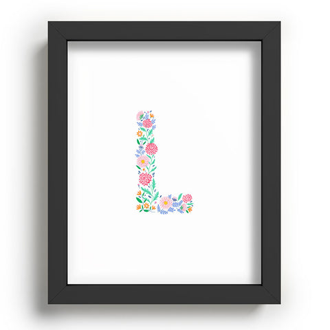 Pimlada Phuapradit Floral Alphabet L Recessed Framing Rectangle