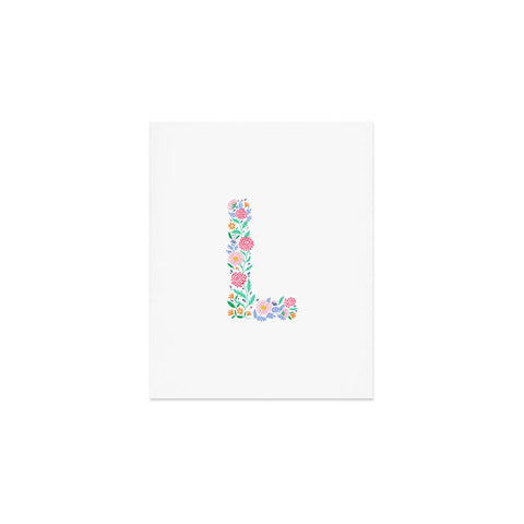 Pimlada Phuapradit Floral Alphabet L Art Print