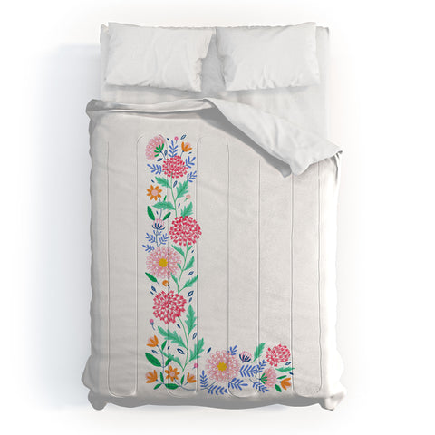 Pimlada Phuapradit Floral Alphabet L Comforter