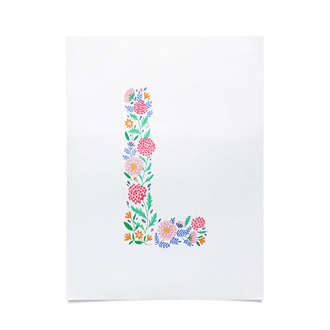 Pimlada Phuapradit Floral Alphabet L Poster