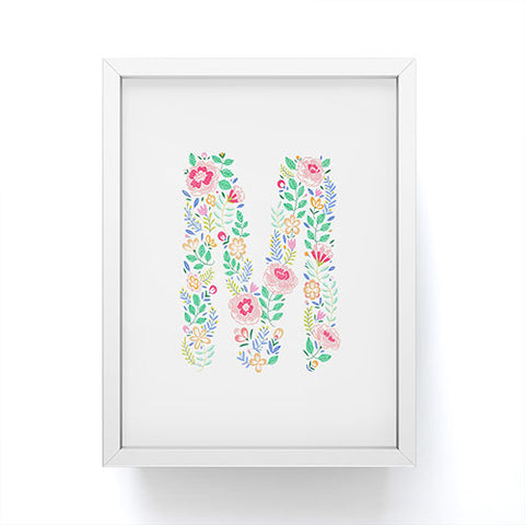 Pimlada Phuapradit Floral Alphabet M Framed Mini Art Print