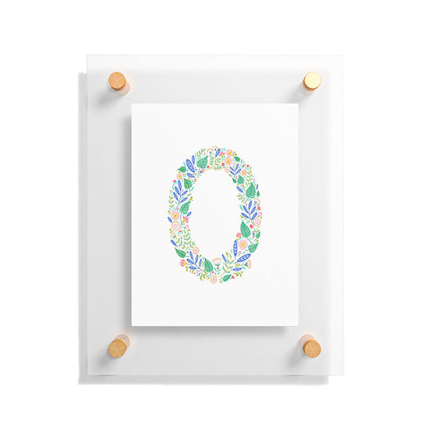 Pimlada Phuapradit Floral Alphabet O Floating Acrylic Print
