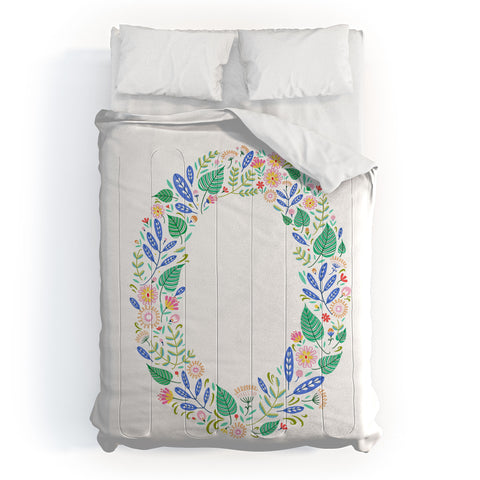 Pimlada Phuapradit Floral Alphabet O Comforter
