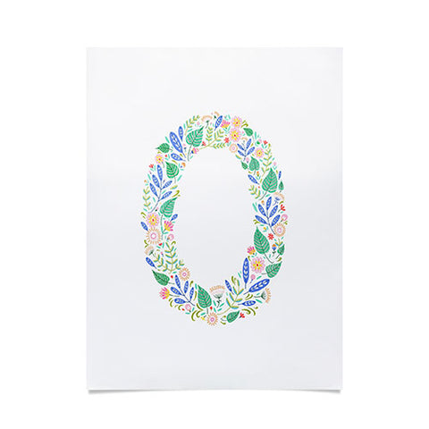 Pimlada Phuapradit Floral Alphabet O Poster