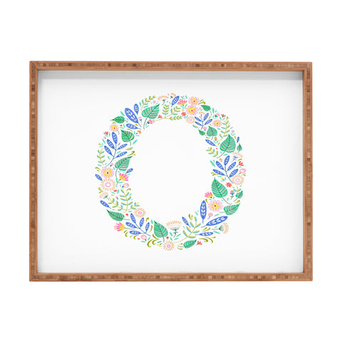 Pimlada Phuapradit Floral Alphabet O Rectangular Tray