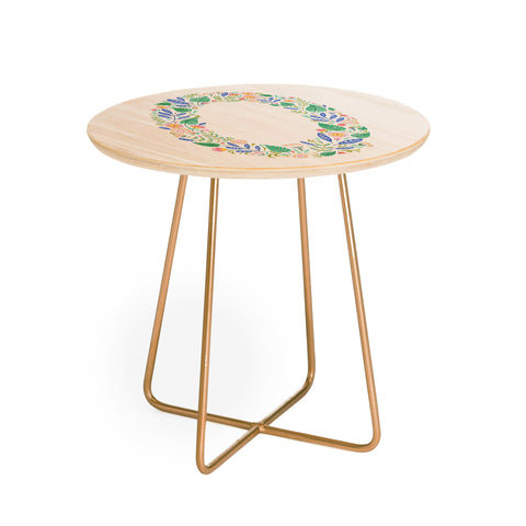 Pimlada Phuapradit Floral Alphabet O Round Side Table