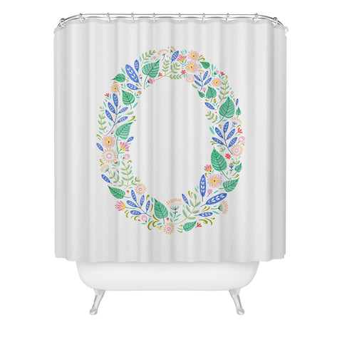 Pimlada Phuapradit Floral Alphabet O Shower Curtain