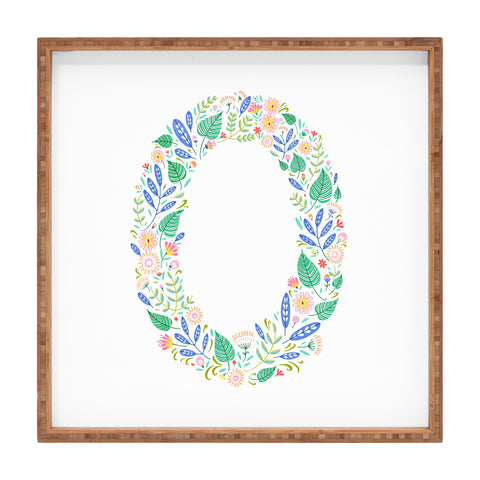 Pimlada Phuapradit Floral Alphabet O Square Tray