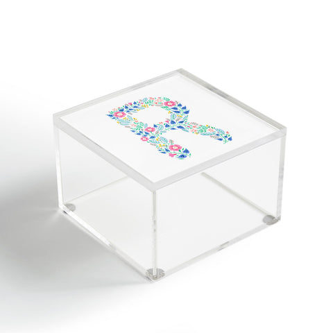 Pimlada Phuapradit Floral Alphabet R Acrylic Box
