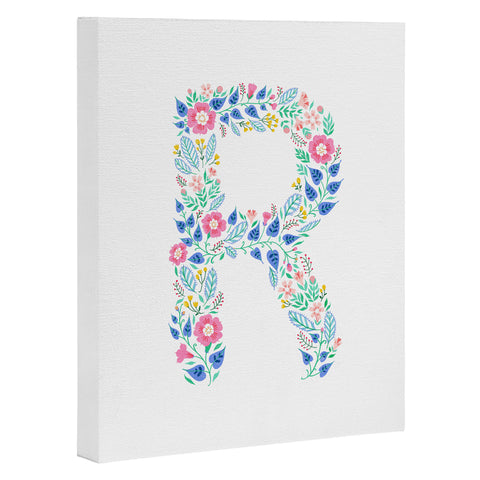 Pimlada Phuapradit Floral Alphabet R Art Canvas
