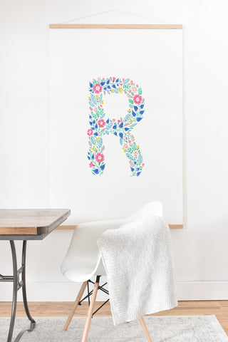 Pimlada Phuapradit Floral Alphabet R Art Print And Hanger