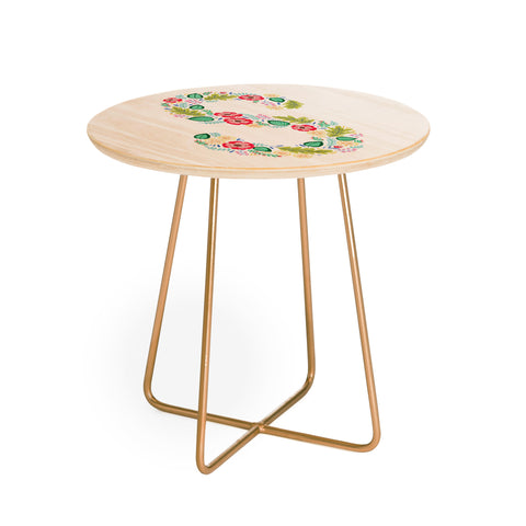 Pimlada Phuapradit Floral Alphabet S Round Side Table