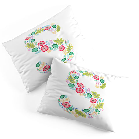 Pimlada Phuapradit Floral Alphabet S Pillow Shams