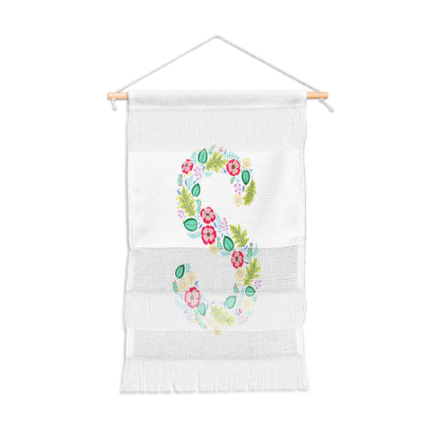 Pimlada Phuapradit Floral Alphabet S Wall Hanging Portrait