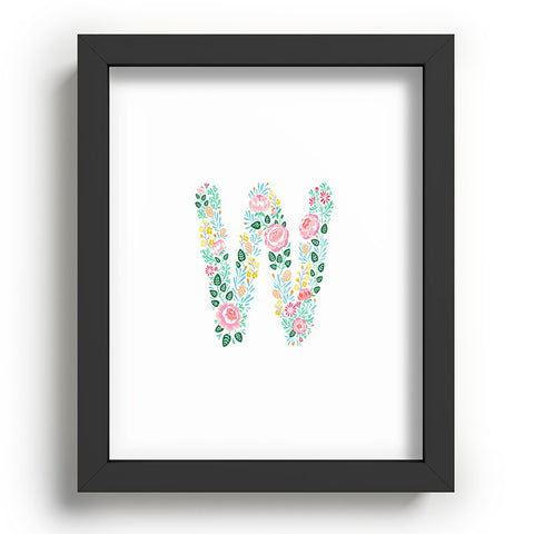 Pimlada Phuapradit Floral Alphabet W Recessed Framing Rectangle