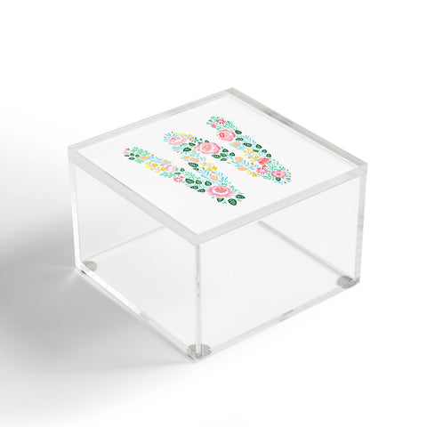 Pimlada Phuapradit Floral Alphabet W Acrylic Box