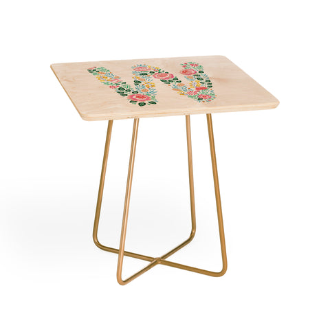 Pimlada Phuapradit Floral Alphabet W Side Table