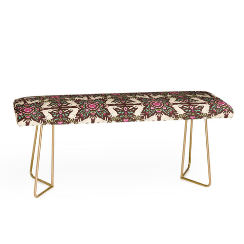 Pimlada Phuapradit Floral Bunny Tile Bench