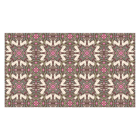 Pimlada Phuapradit Floral Bunny Tile Tablecloth