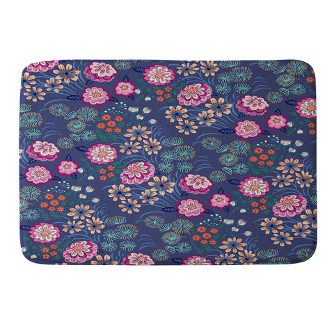 Pimlada Phuapradit Floral Gems Memory Foam Bath Mat